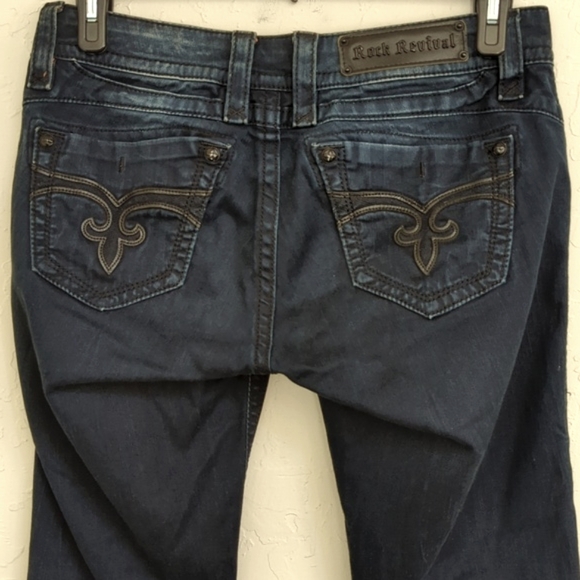 Rock Revival Women's Deep Indigo Skinny Jeans - Picture 8 of 14